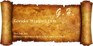 Gonda Hippolita névjegykártya